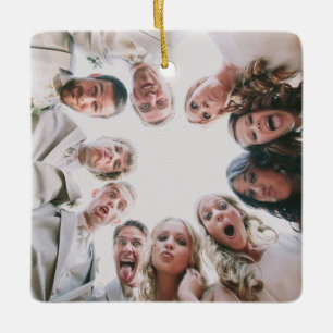 Cerâmica Ornamento de Fotos Personalizado Duplo Lado, Foto 