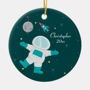 Cerâmica Ornamento de fotos personalizado por astronauta do