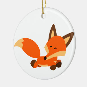 Cerâmica Ornamento De Fox De Cartoon De Frota Bela
