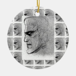 CERÂMICA ORNAMENTO DE FRANKENSTEIN BW