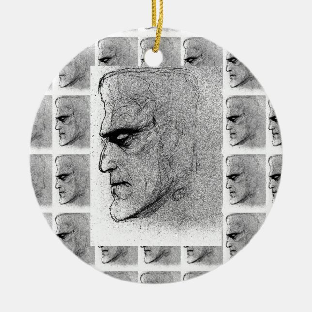 CERÂMICA ORNAMENTO DE FRANKENSTEIN BW (Frente)