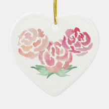 Ornamento de Frota Floral Forma de Coração Cerâmic