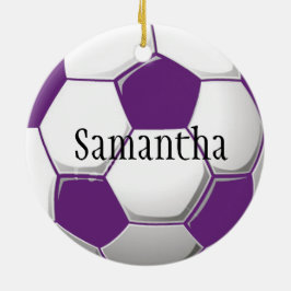 Cerâmica Ornamento de Futebol Roxo Personalizado