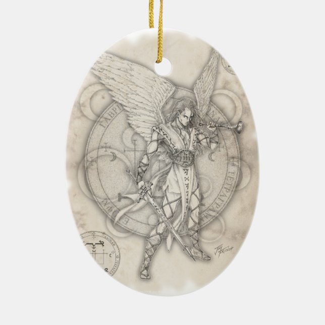 Cerâmica Ornamento de Gabriel do arcanjo (Verso)