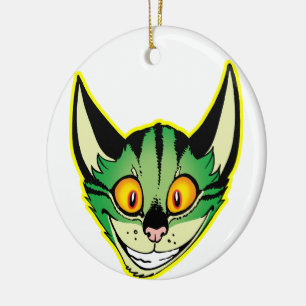 Cerâmica Ornamento de Gato de Cartoon Fluorescente