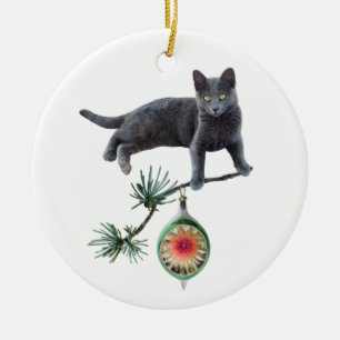 Cerâmica Ornamento de Gatos de Cinzas