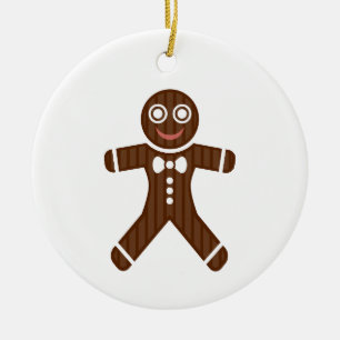 Cerâmica Ornamento de Gingerbird Man