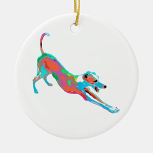 Cerâmica Ornamento de Greyhound Italiano