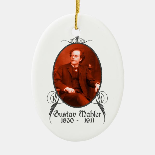 Cerâmica Ornamento de Gustav Mahler (Frente)