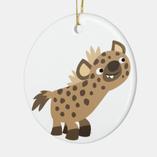 Cerâmica Ornamento de Hyena de Cartoon Curioso
