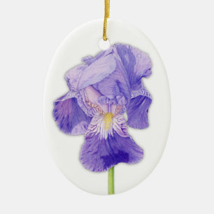 Cerâmica Ornamento de Íris Roxo