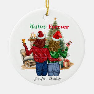 Cerâmica Ornamento de Irmã de Alma Personalizada