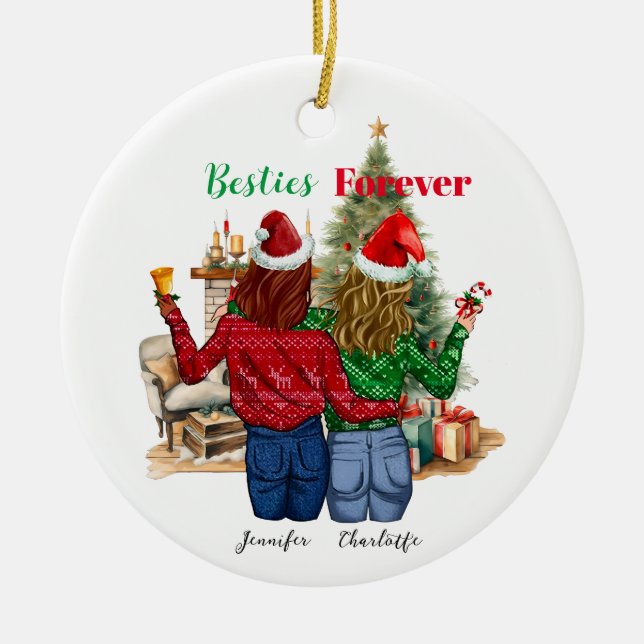 Cerâmica Ornamento de Irmã de Alma Personalizada (Frente)