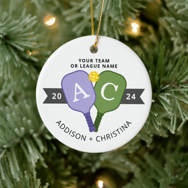 Cerâmica Ornamento de Jogador de Foto Personalizado (Árvore)