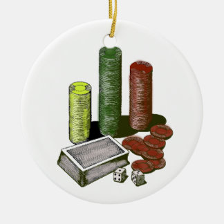 Cerâmica Ornamento de jogo do jogo do póquer