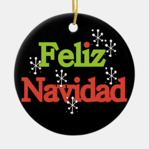Cerâmica Ornamento de Keepsasaes Feliz Navidad
