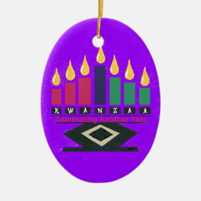 Cerâmica Ornamento de KWANZAA (Frente)