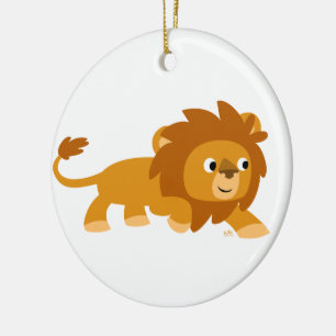 Cerâmica Ornamento de Leão de Cartoon Inteligente Bonito
