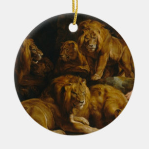 Cerâmica ornamento de Leões Den