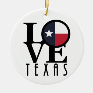 Cerâmica Ornamento de LOVE Texas