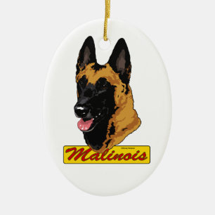 Cerâmica Ornamento de Malinois do belga