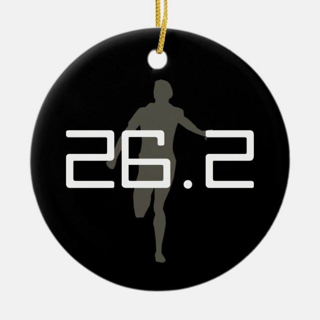 Cerâmica Ornamento de Manutenção da Maratona Personalizada (Frente)