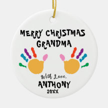 Ornamento de Mão para Crianças de Natal Personaliz