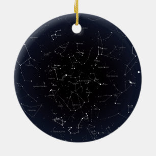 Cerâmica Ornamento de Mapa Estrela
