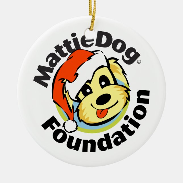 Cerâmica Ornamento de MattieDog (Frente)