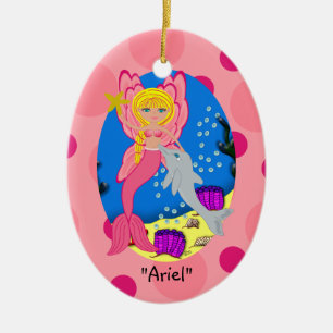 Cerâmica Ornamento de Merfaery Ariel Pink