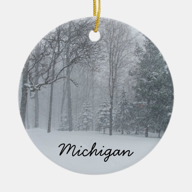 Cerâmica Ornamento de Michigan (Frente)