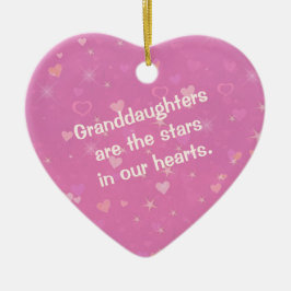 Cerâmica Ornamento de Namorados da neta Star e do coração