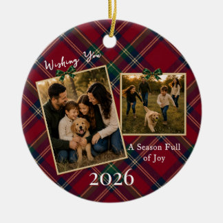 Cerâmica Ornamento de Natal com Xadrez Clássico 2 Fotos