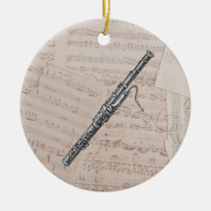 Cerâmica Ornamento de Natal de Bassoon