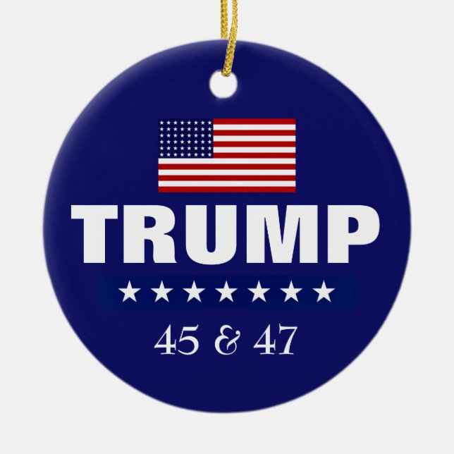 CERÂMICA ORNAMENTO DE NATAL DE DONALD TRUMP (Frente)