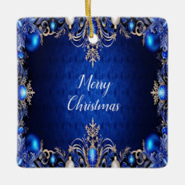 Cerâmica Ornamento de Natal Decorativo Azul