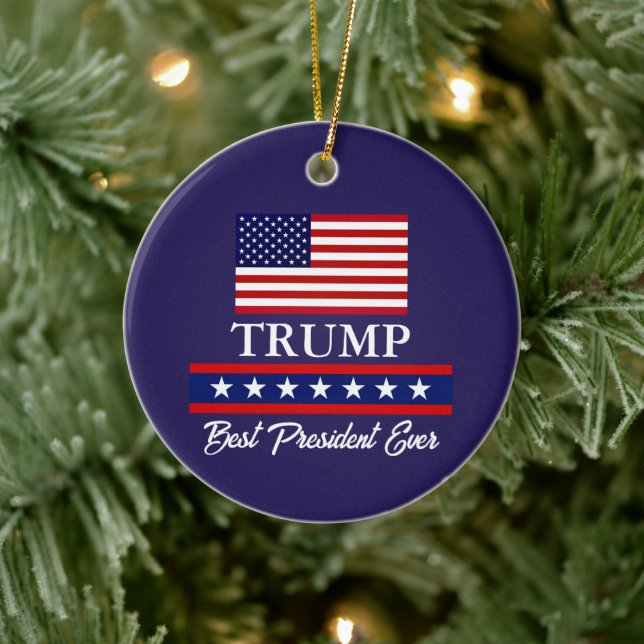 CERÂMICA ORNAMENTO DE NATAL DO PRESIDENTE DONALD TRUMP (Árvore)