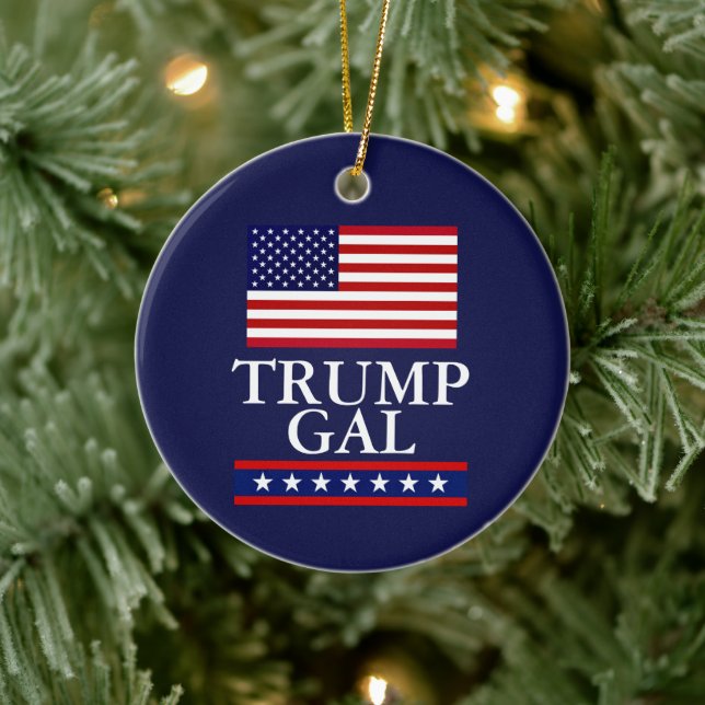 CERÂMICA ORNAMENTO DE NATAL DO PRESIDENTE DONALD TRUMP (Árvore)