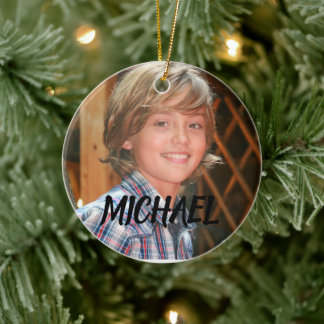CERÂMICA ORNAMENTO DE NATAL FOTO PERSONALIZADO