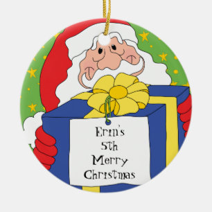 Cerâmica Ornamento de Natal "Papais noeis Presentes"