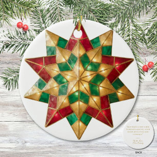 Cerâmica Ornamento de Natal Parol Filipino Estrela de Luz