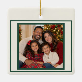 Cerâmica Ornamento de Natal Personalizado com Foto da Famíl