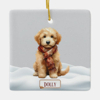 Cerâmica Ornamento de Natal Personalizado Golden Doodle