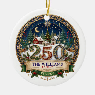 Cerâmica Ornamento de Natal Personalizado para a Família