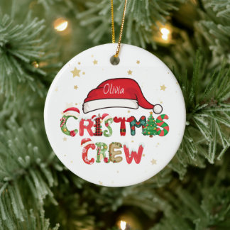 Cerâmica Ornamento de Natal Personalizado para Equipe