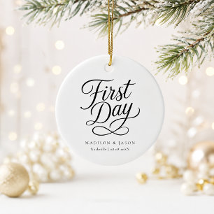 Cerâmica Ornamento de Natal Personalizado para o Primeiro D