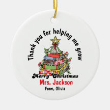 Ornamento de Natal Personalizado para Professor