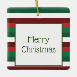 Cerâmica Ornamento de Natal Vermelho e Verde
