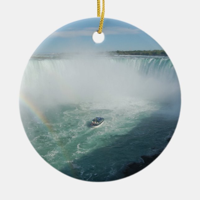 Cerâmica Ornamento de Niagara Falls (Frente)