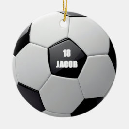 Cerâmica Ornamento de Nome Personalizado da Bola de Futebol